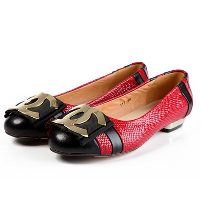 CHANEL Shallow mouth flat shoes Women--093